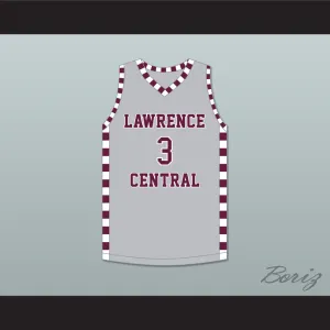 Jake LaRavia 3 Lawrence Central High School Bears Gray Basketball Jersey 2