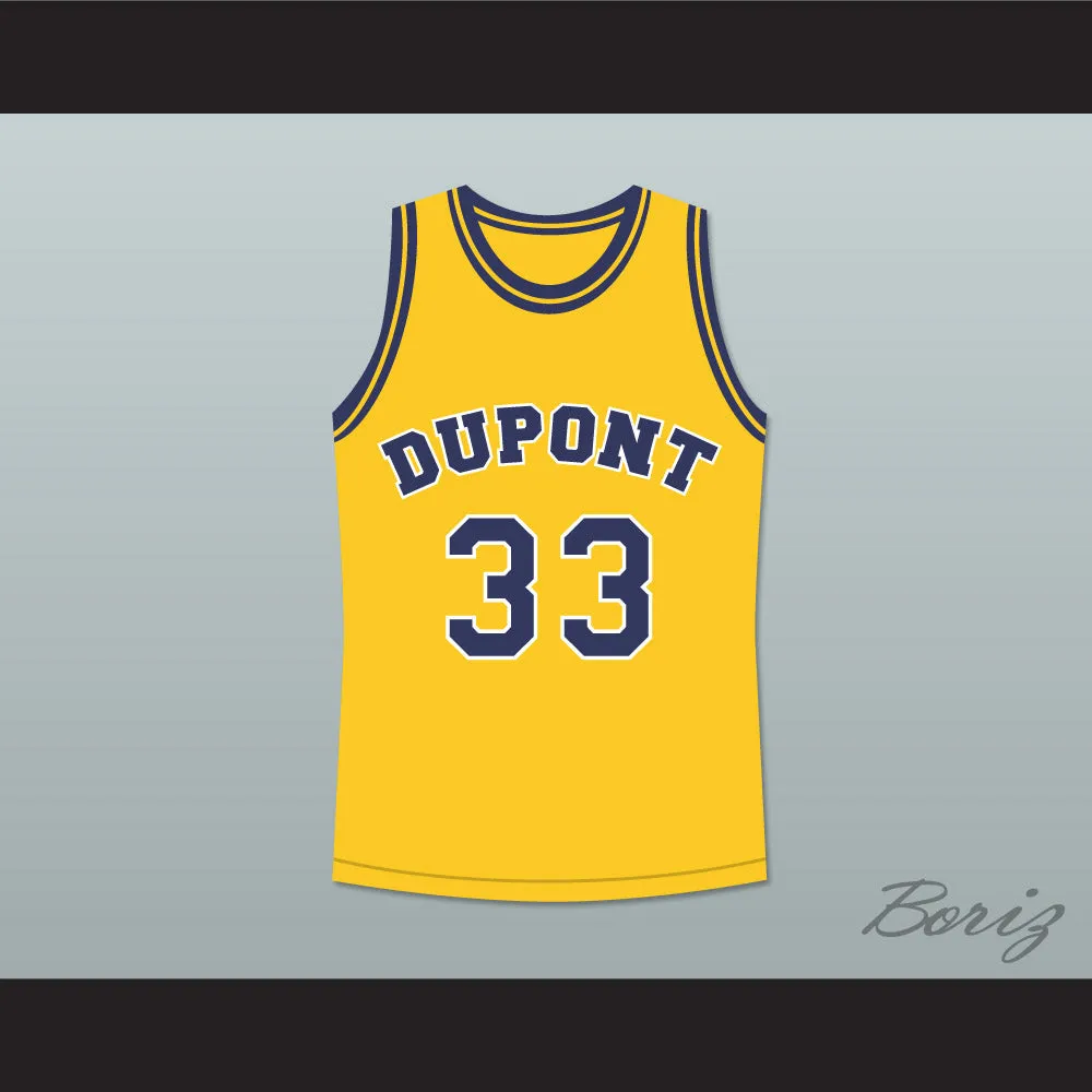 Jason Williams 33 Dupont High School Panthers Yellow Basketball Jersey 2