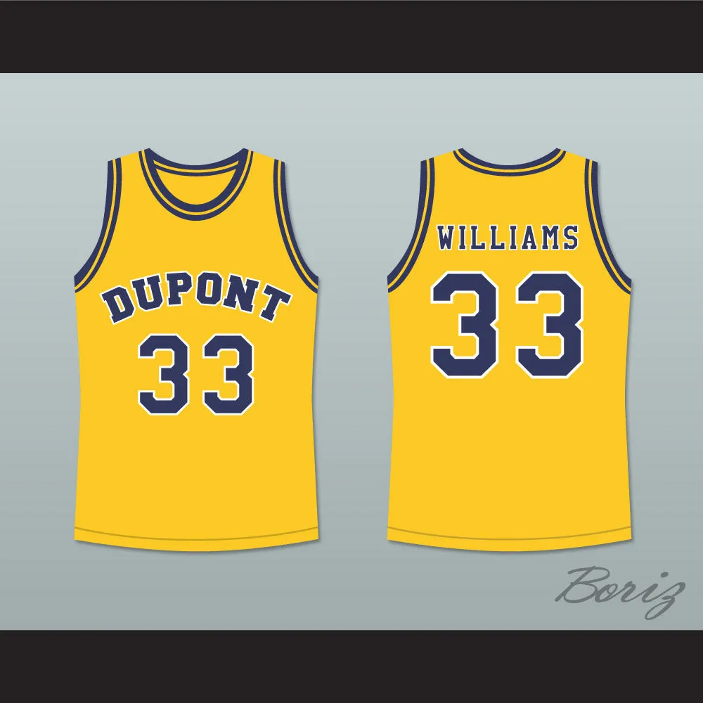 Jason Williams 33 Dupont High School Panthers Yellow Basketball Jersey 2