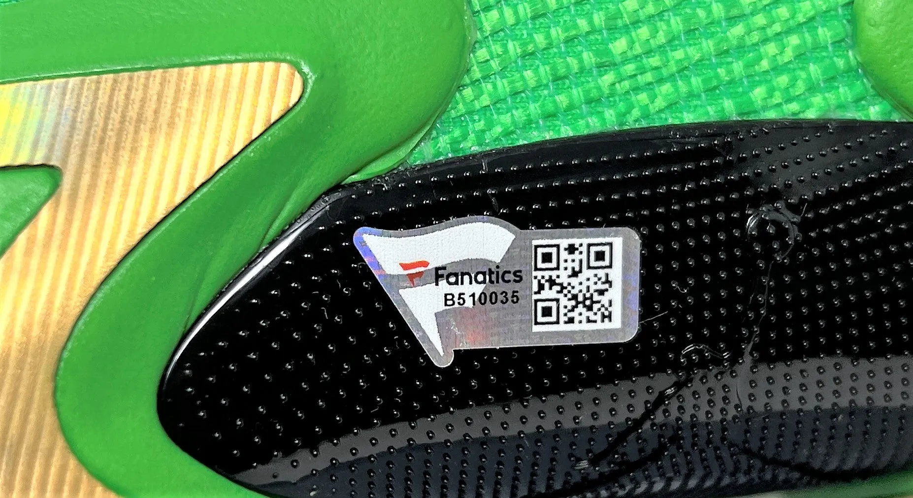 Jayson Tatum Celtics Signed Nike Air Jordan 'Green Spark' Left Sneaker FANATICS