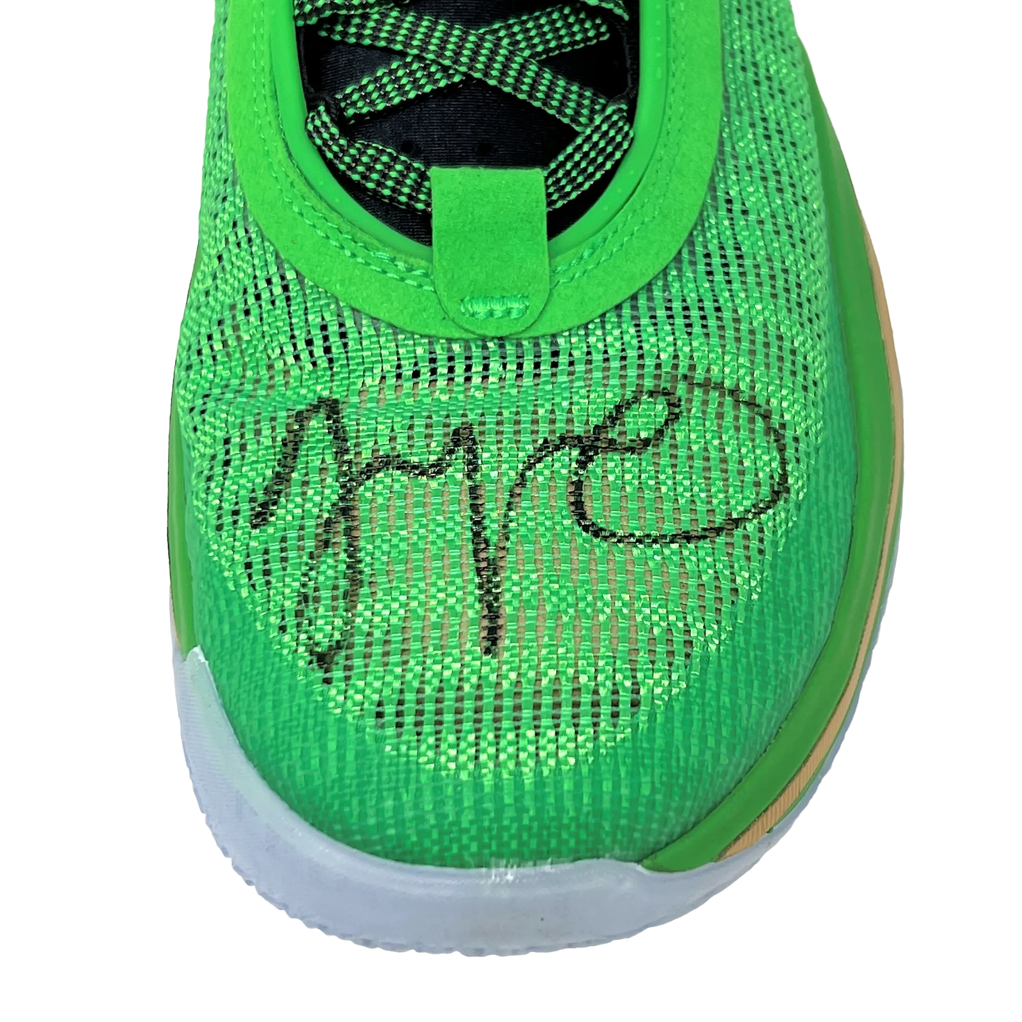 Jayson Tatum Celtics Signed Nike Air Jordan 'Green Spark' Left Sneaker FANATICS