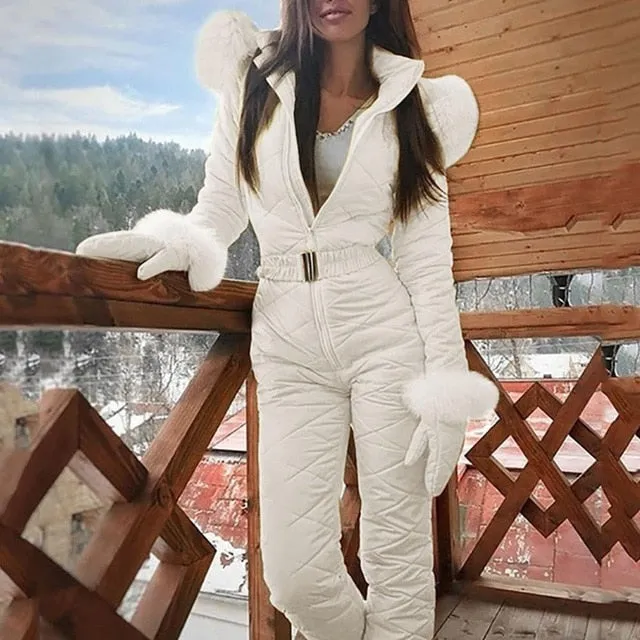 Jumpsuit Casual Thick Winter Warm for Women