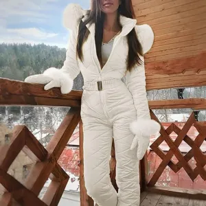 Jumpsuit Casual Thick Winter Warm for Women