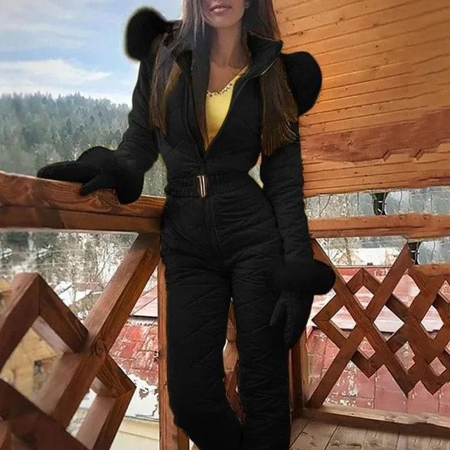 Jumpsuit Casual Thick Winter Warm for Women