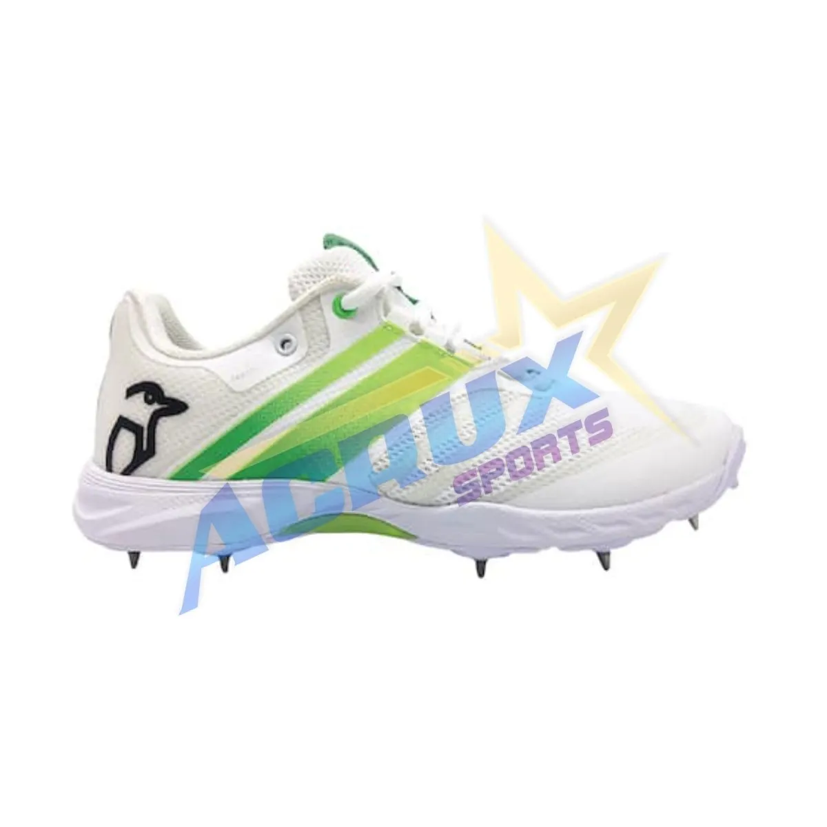 Kookaburra Pro 2.0 Cricket Spikes - White/ Lime