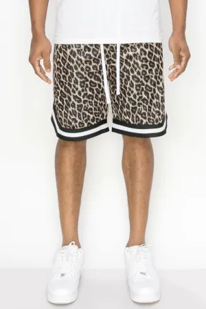 Leopard Air Mesh Basketball Shorts