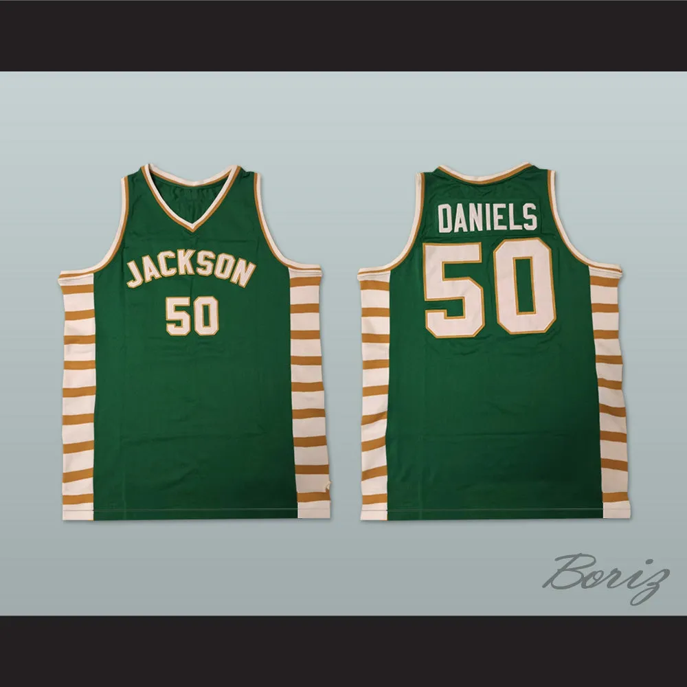 Lloyd Daniels 50 Andrew Jackson High School Green Basketball Jersey