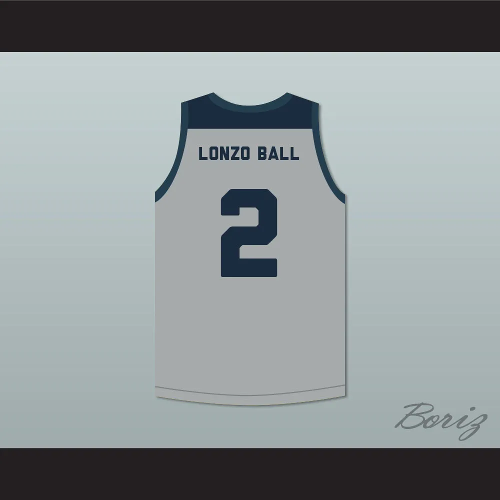 Lonzo Ball 2 Chino Hills Huskies Gray Basketball Jersey with Patch