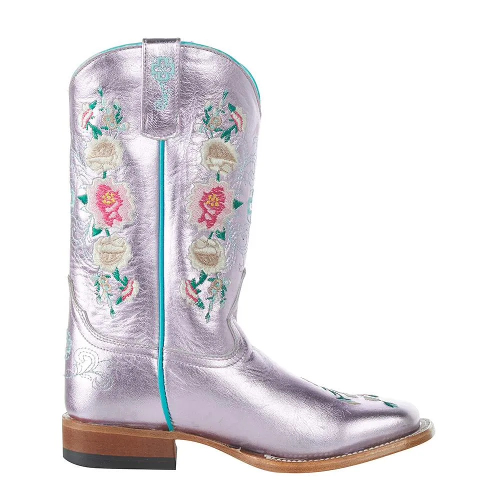 Macie Bean Girls Metallic Floral Boots | MK9209