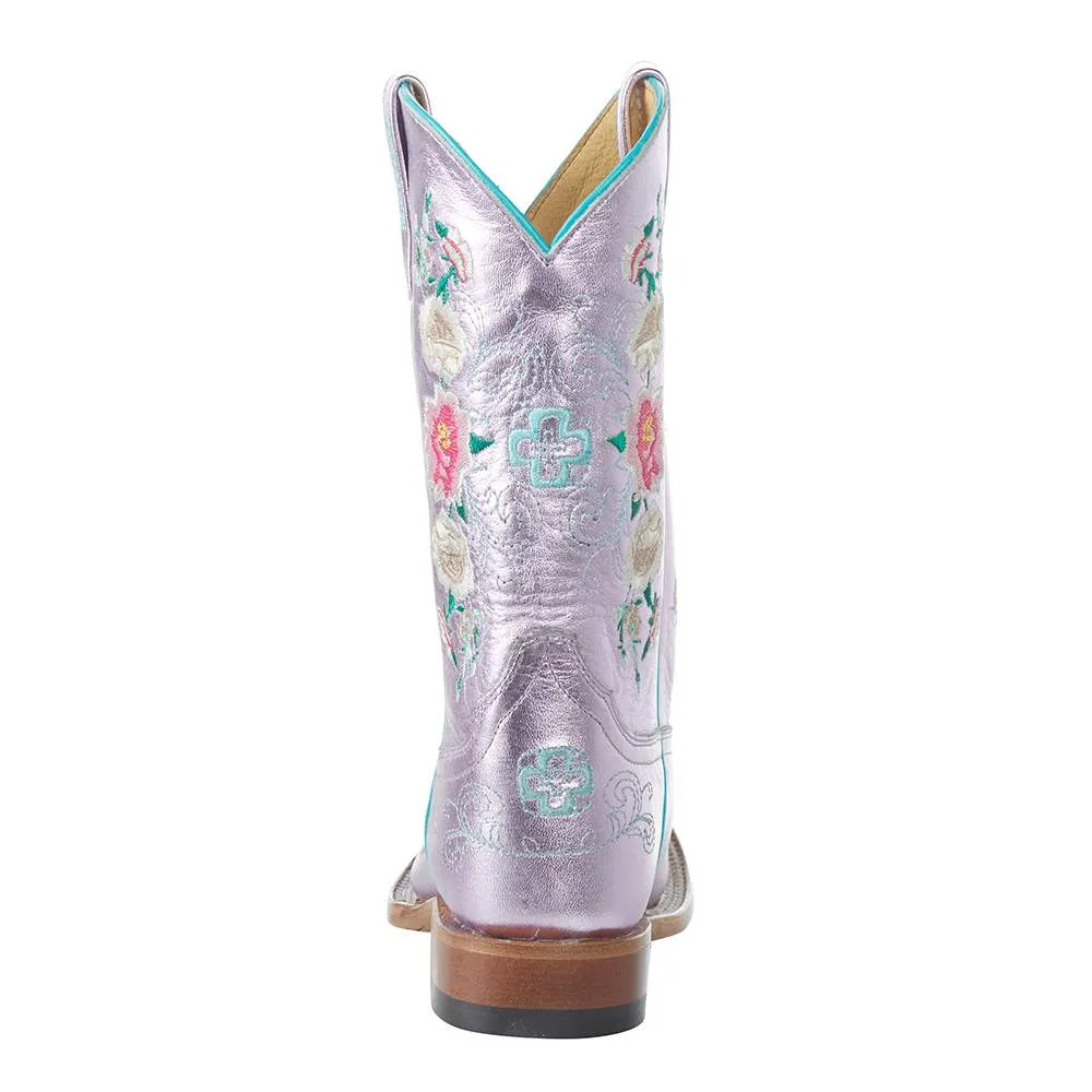 Macie Bean Girls Metallic Floral Boots | MK9209