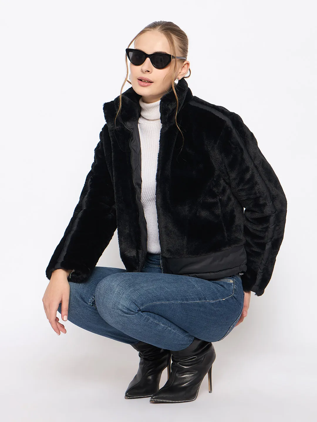 Madame Reversible Black Quilted Down Jacket