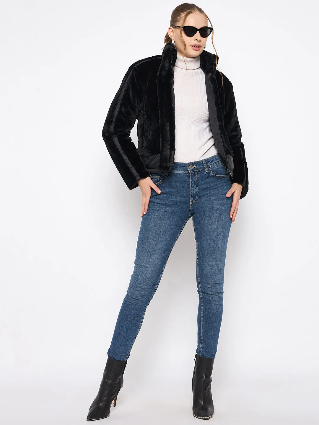 Madame Reversible Black Quilted Down Jacket