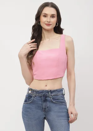 Madame Solid Pink Corset Style Top