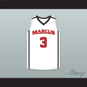 Marcus Smart 3 Edward S. Marcus High School Marauders White Basketball Jersey 3