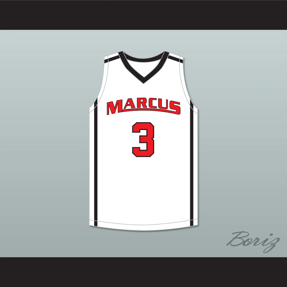 Marcus Smart 3 Edward S. Marcus High School Marauders White Basketball Jersey 3