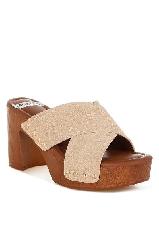 Mearsk Genuine Suede Leather Clogs