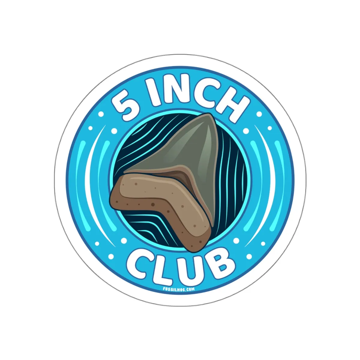 Megalodon 5 Inch Club Round Sticker