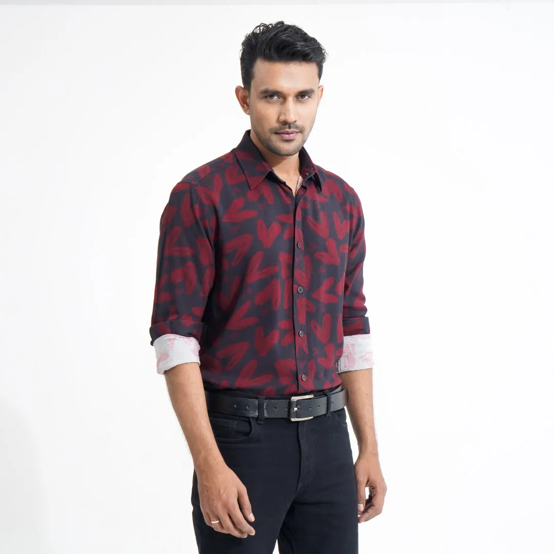 Men Maroon Shirt