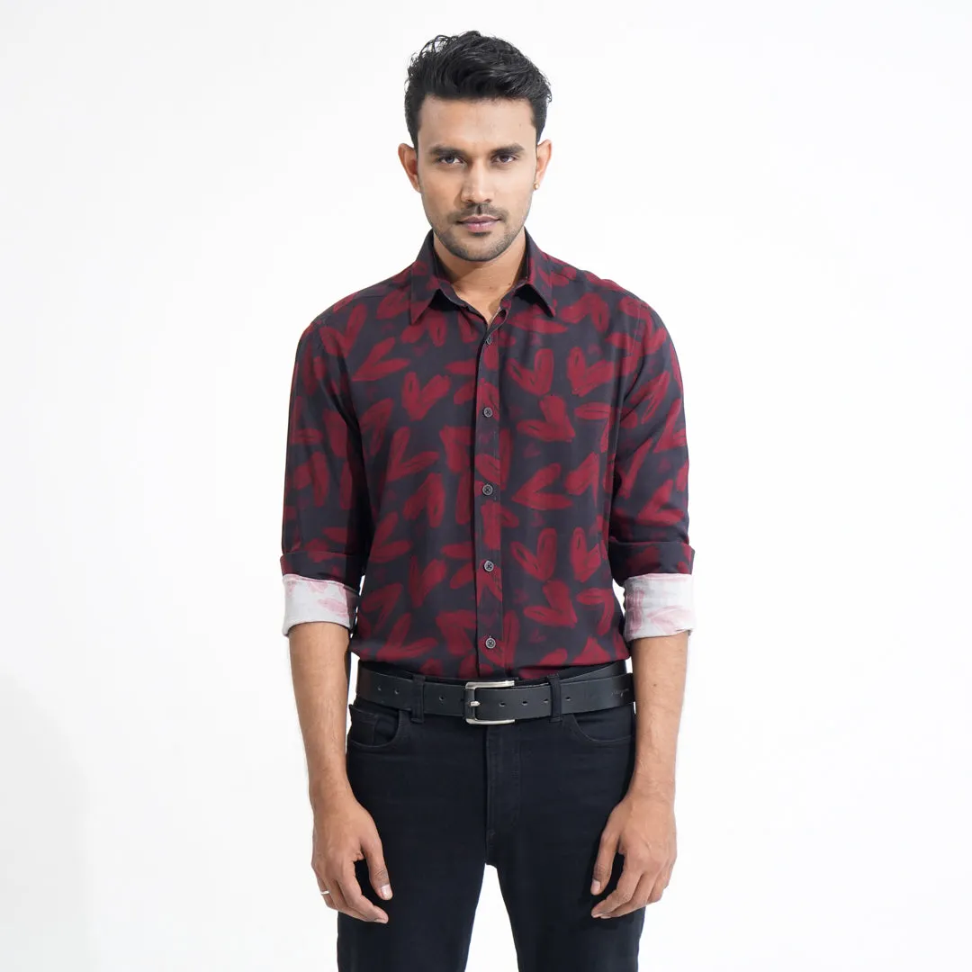Men Maroon Shirt