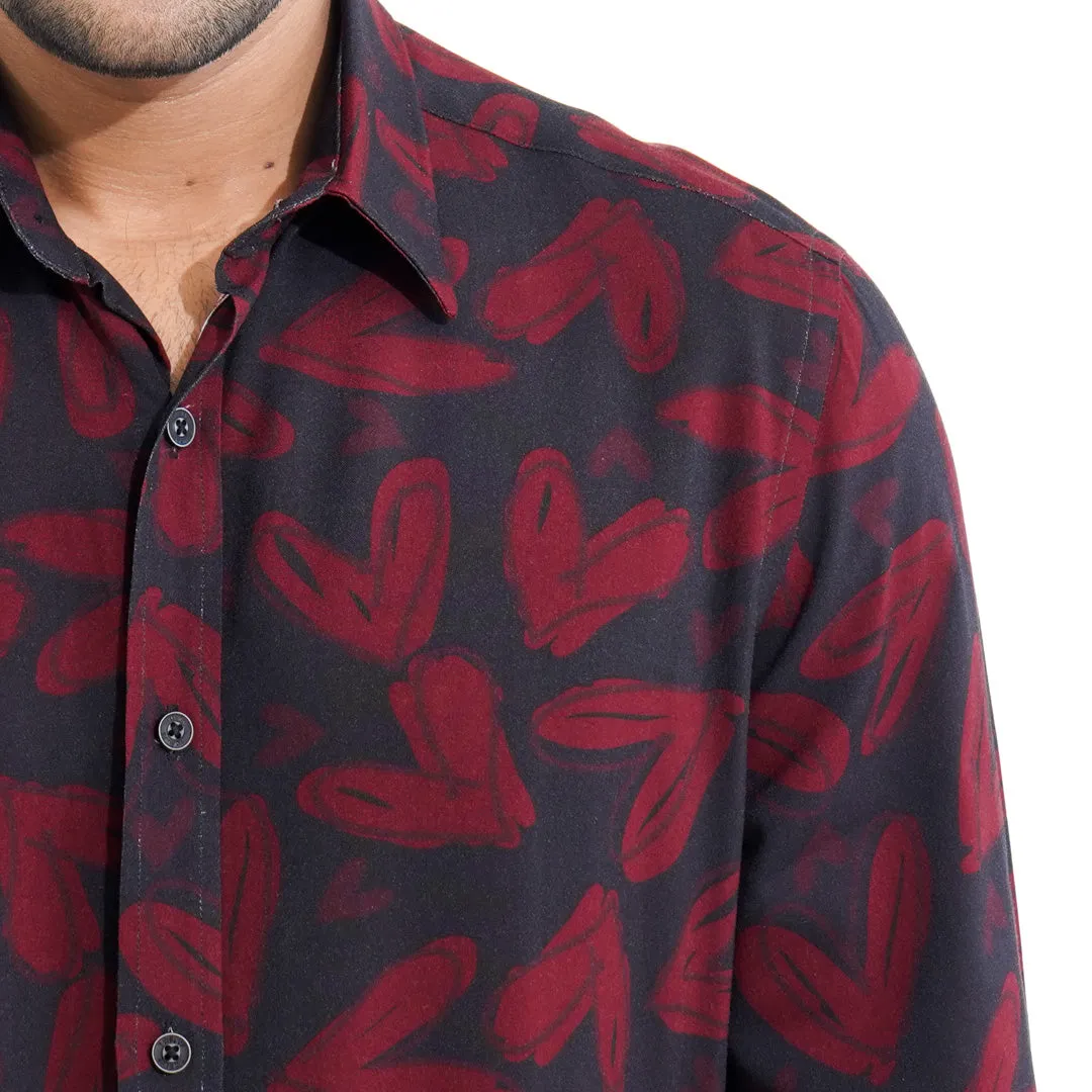 Men Maroon Shirt