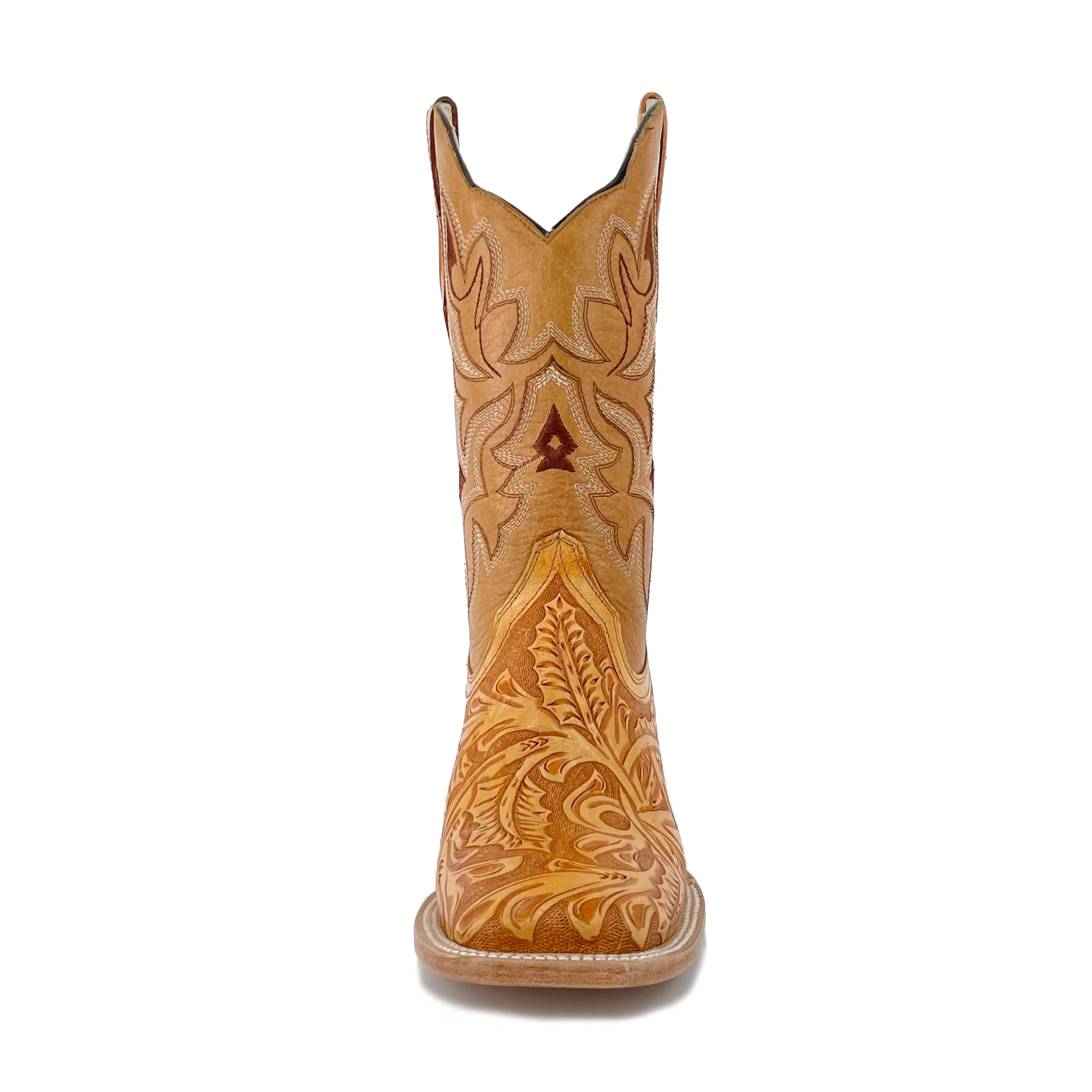 Men's Bulldog Hand Tooled Boots - Lone Star Natural