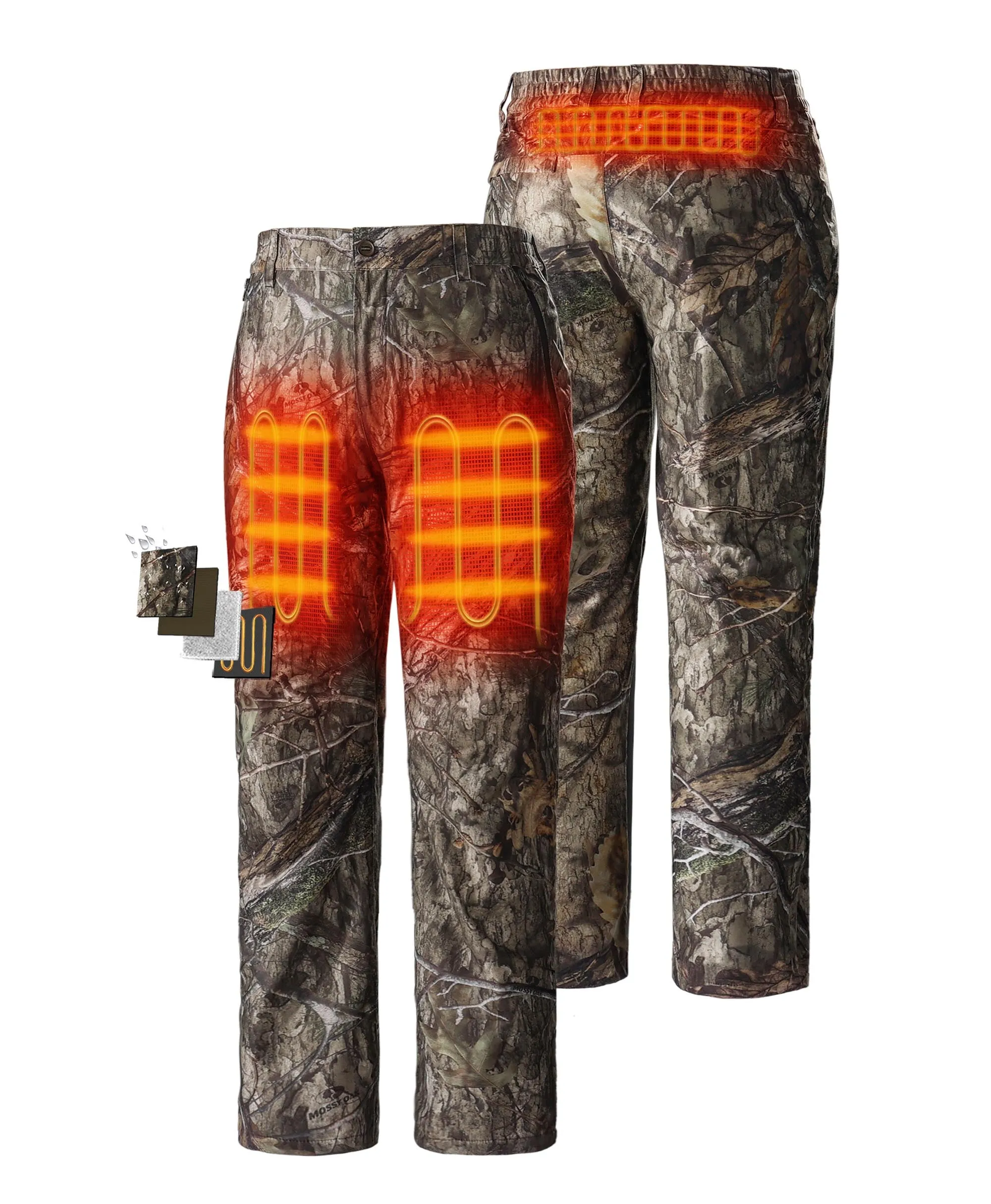 Men's Heated Hunting Pants - Camouflage, Mossy Oak® Country DNA