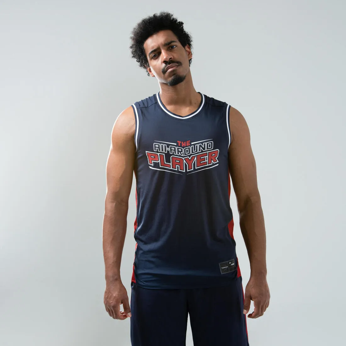 Men's Reversible Sleeveless Basketball Jersey T500R