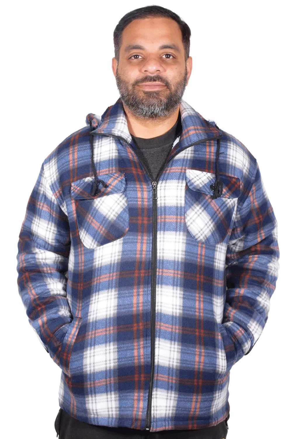 Mens Sherpa Fur Lined Hoodie
