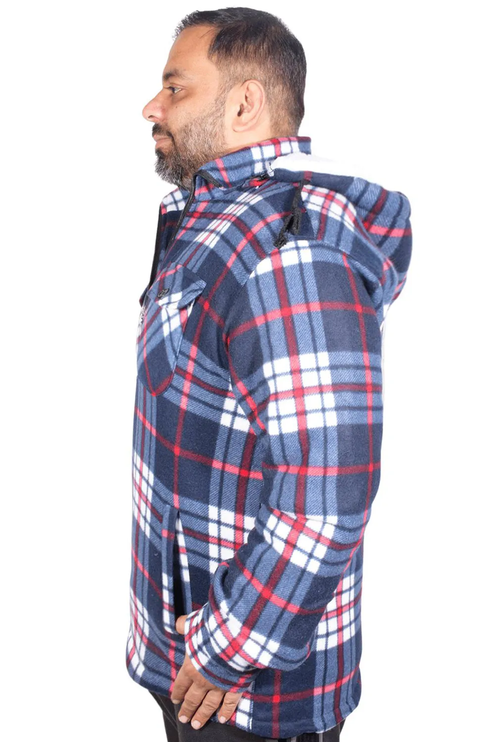 Mens Sherpa Fur Lined Hoodie