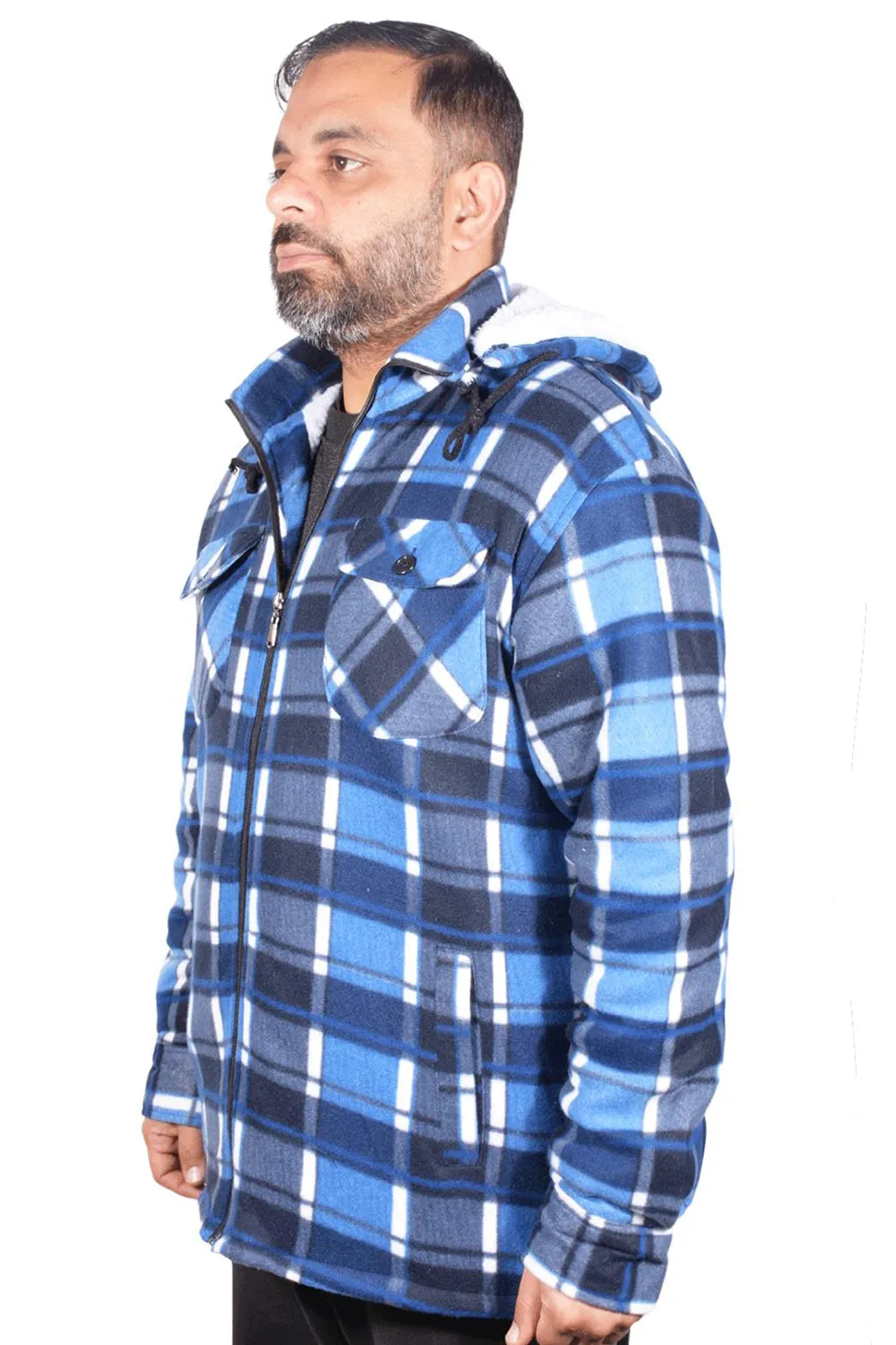 Mens Sherpa Fur Lined Hoodie