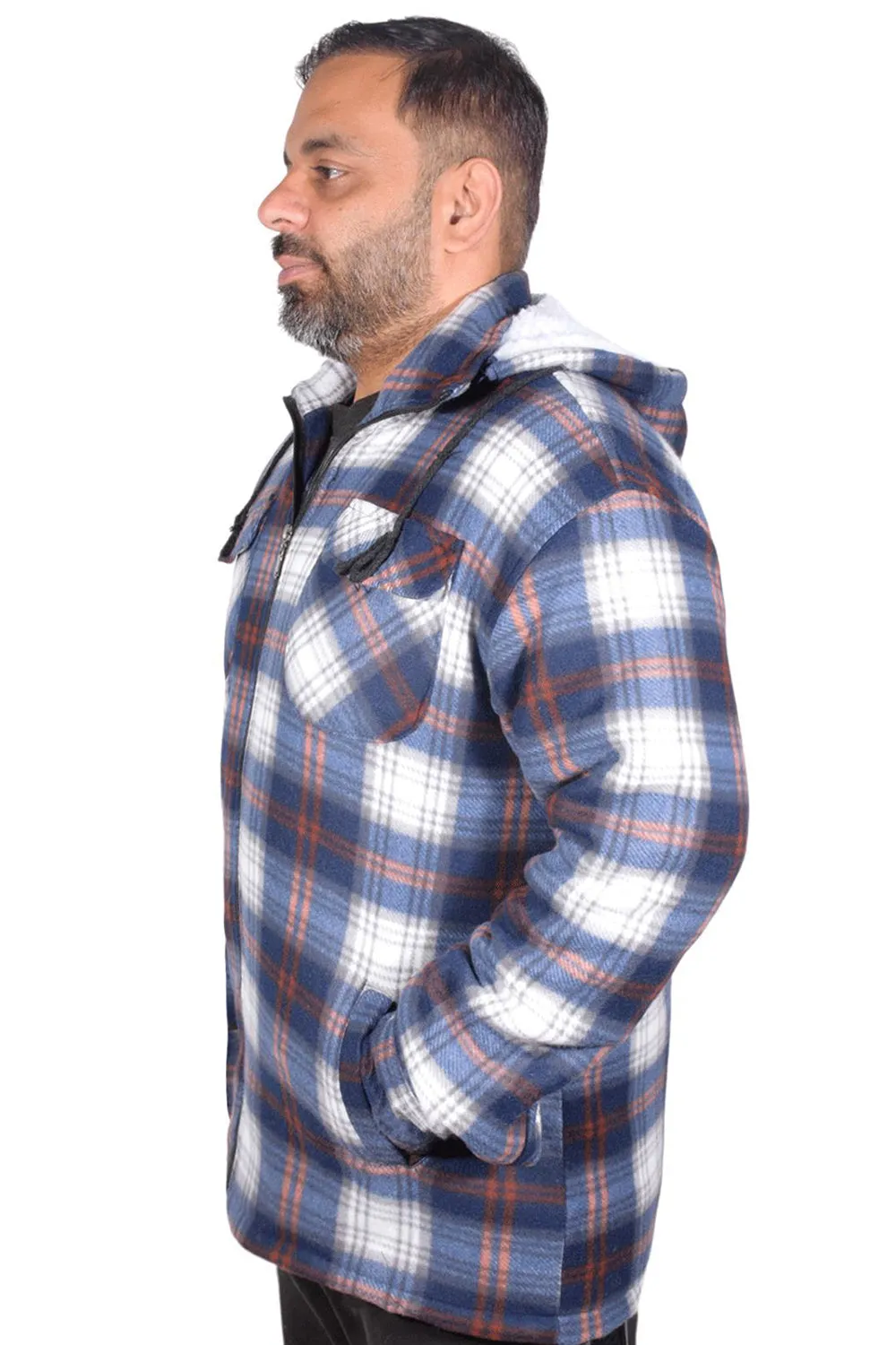 Mens Sherpa Fur Lined Hoodie