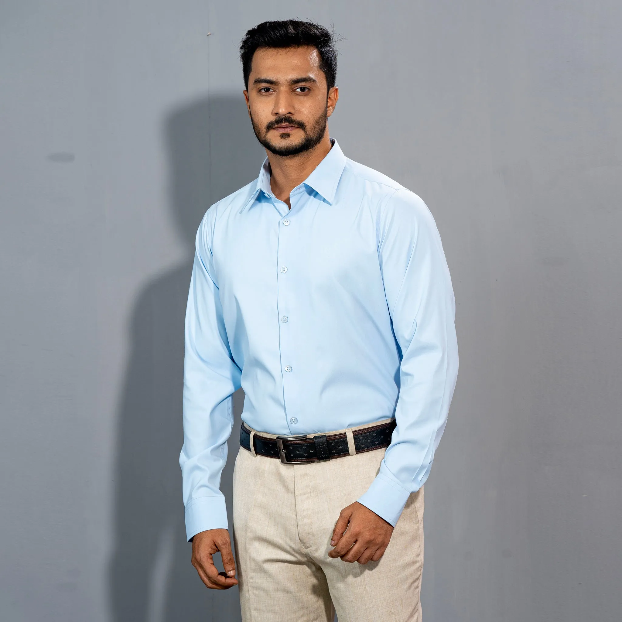 Mens Sky-Blue Formal Shirt