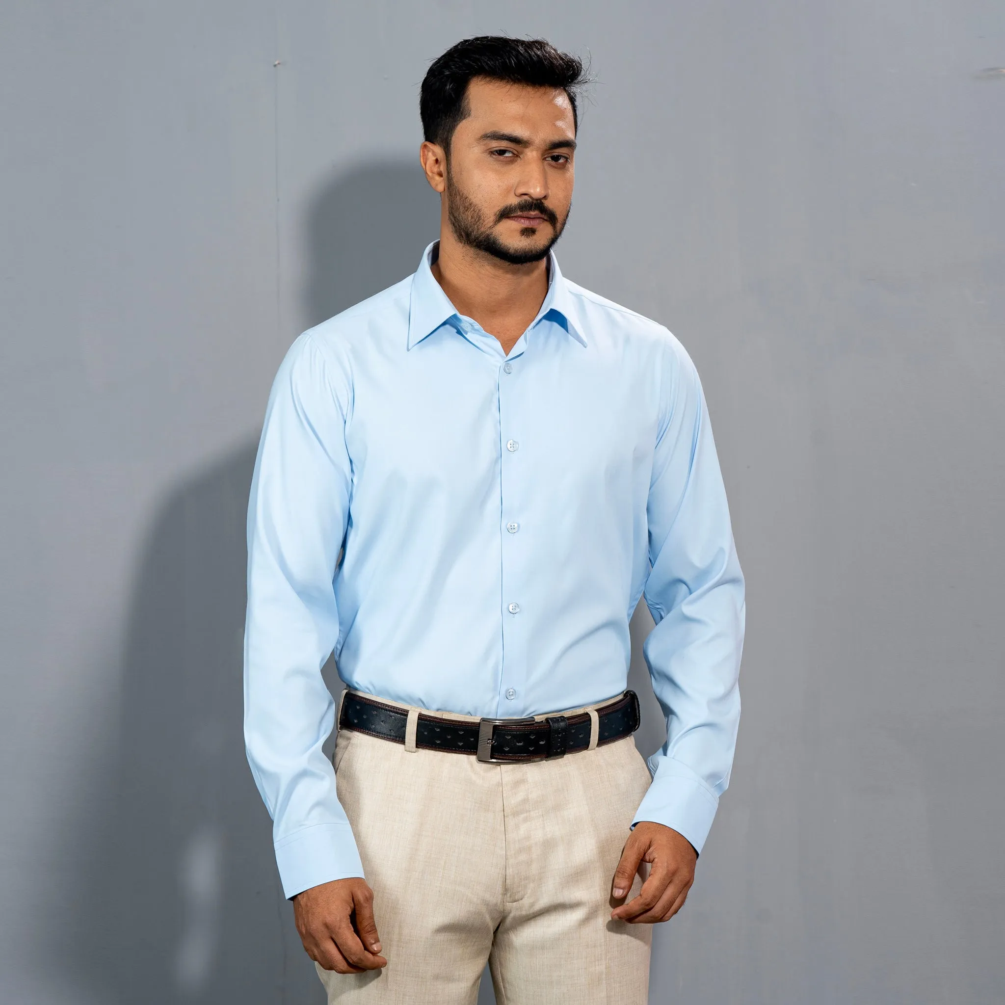 Mens Sky-Blue Formal Shirt