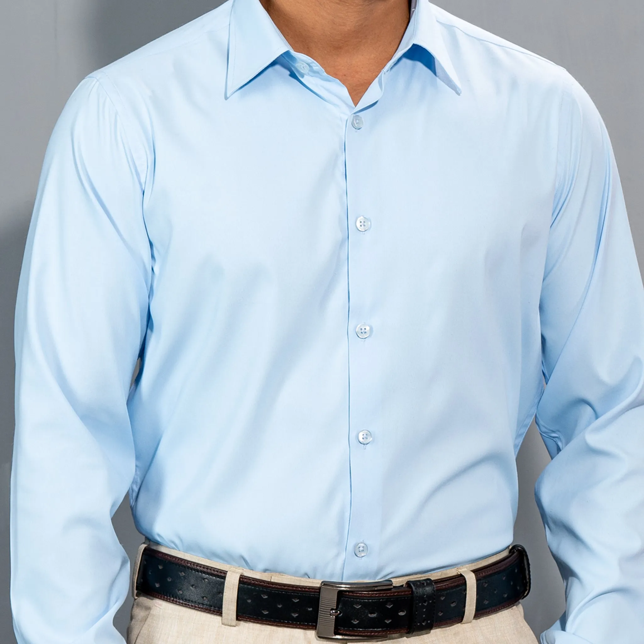 Mens Sky-Blue Formal Shirt