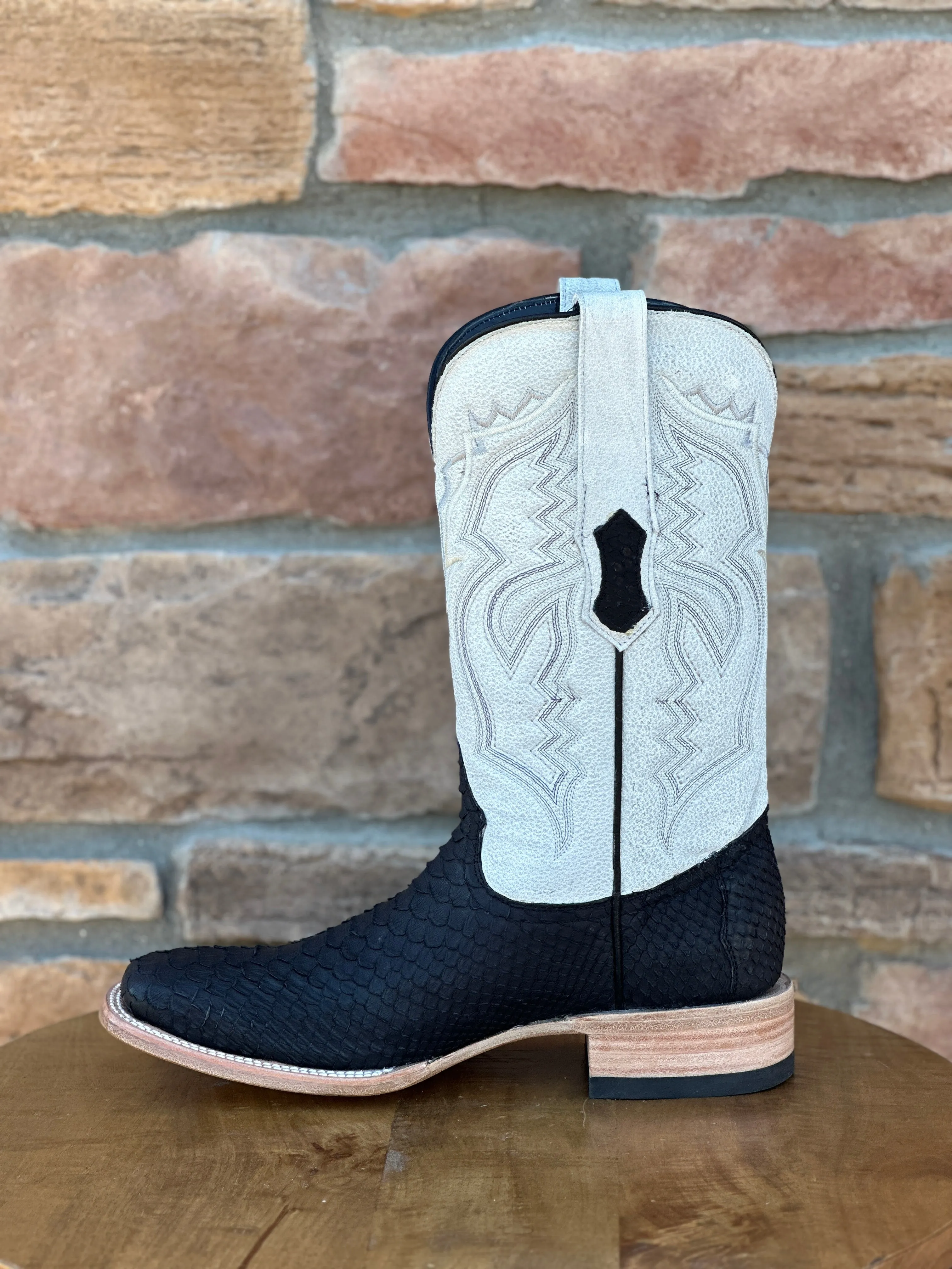 Men's Tanner Mark Genuine Python Square Toe Boots