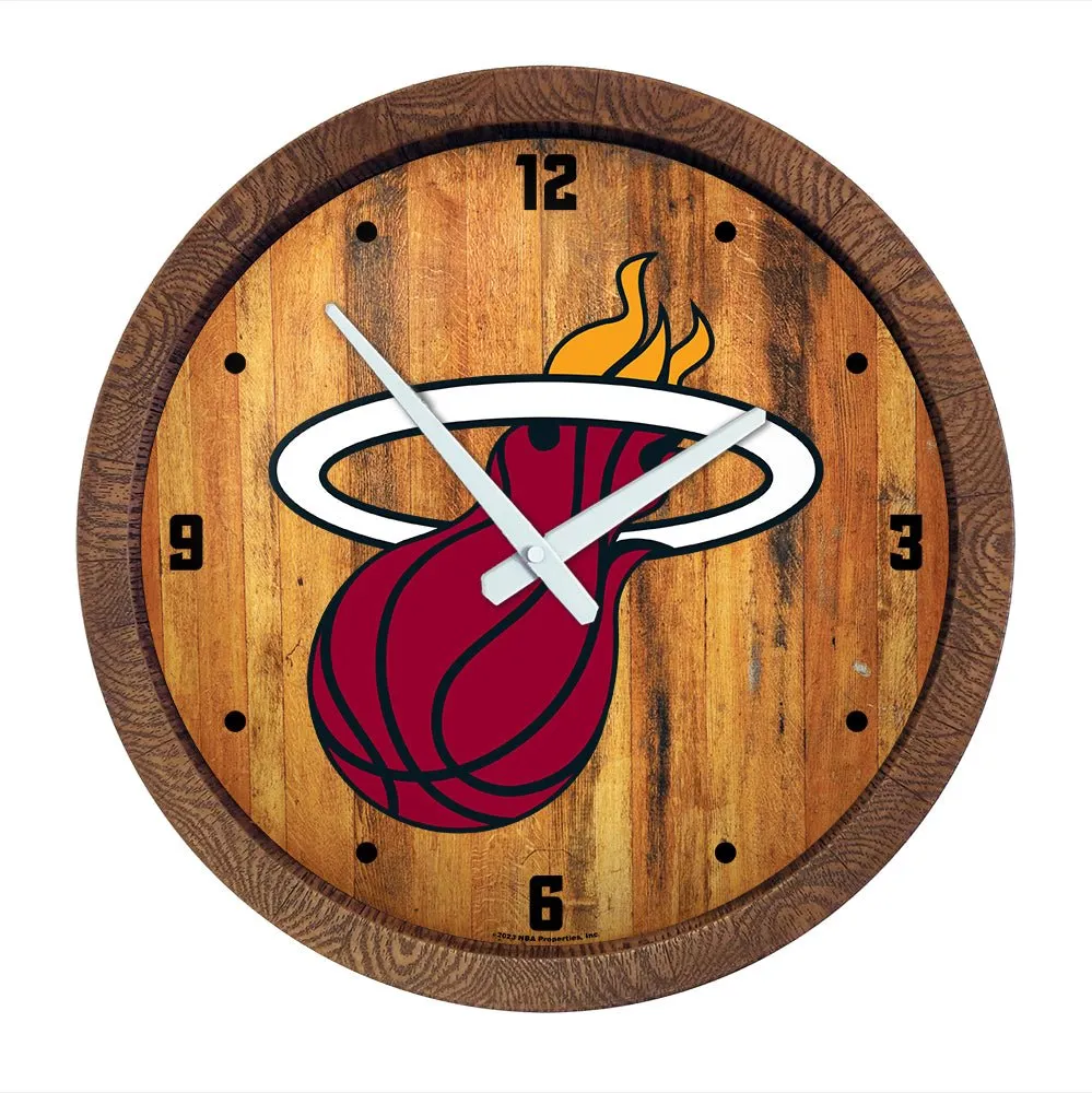 Miami Heat: "Faux" Barrel Top Clock