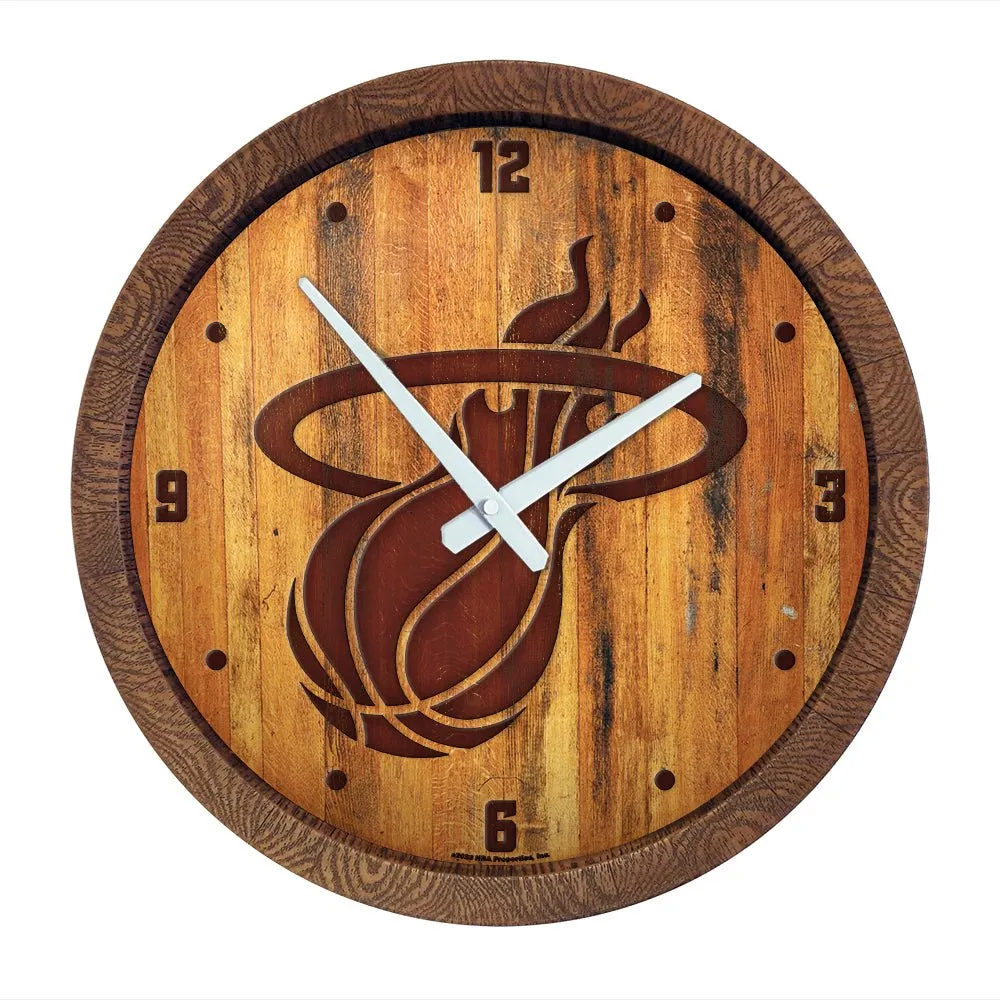 Miami Heat: "Faux" Barrel Top Clock