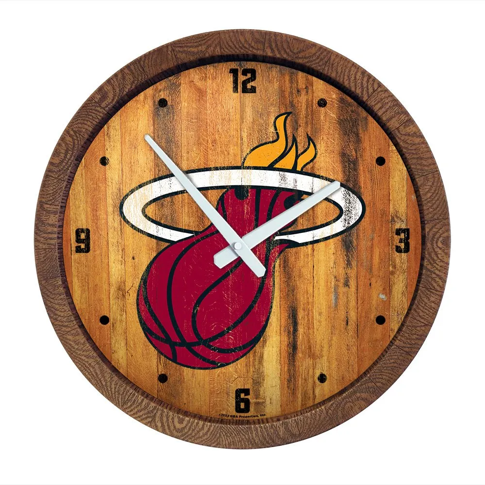 Miami Heat: "Faux" Barrel Top Clock
