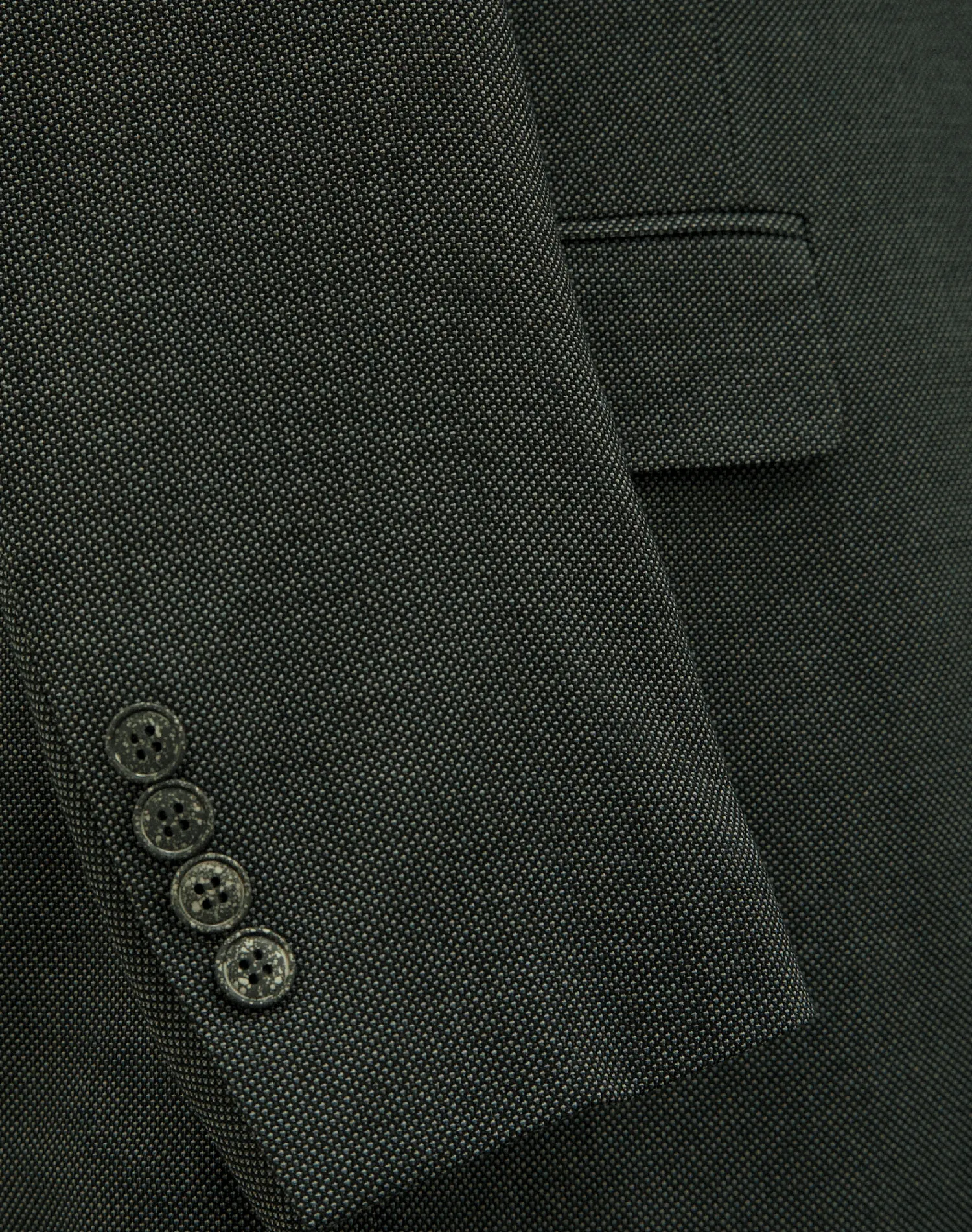 Michael Adams Textured Modern Fit Vested Suit - Charcoal 3220