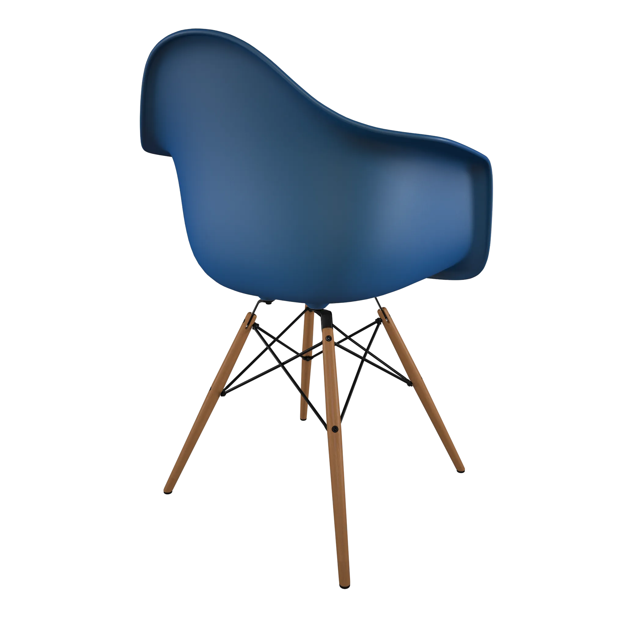 Mid-Century Casual Dining Chair Blue