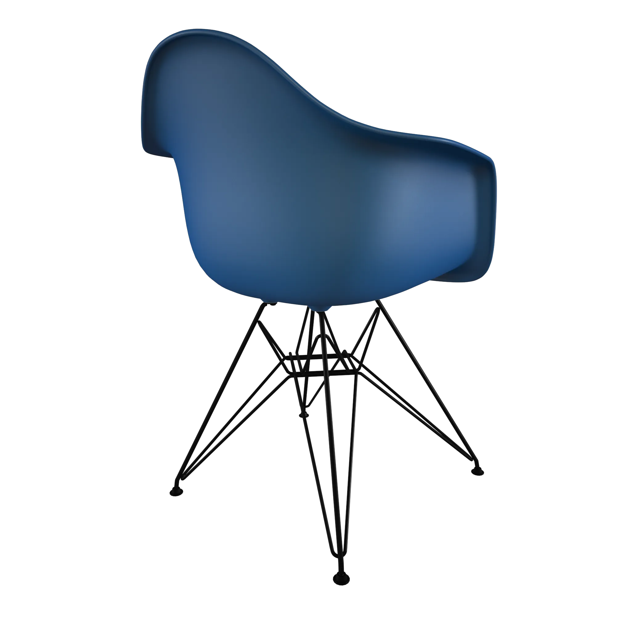 Mid-Century Casual Dining Chair Blue