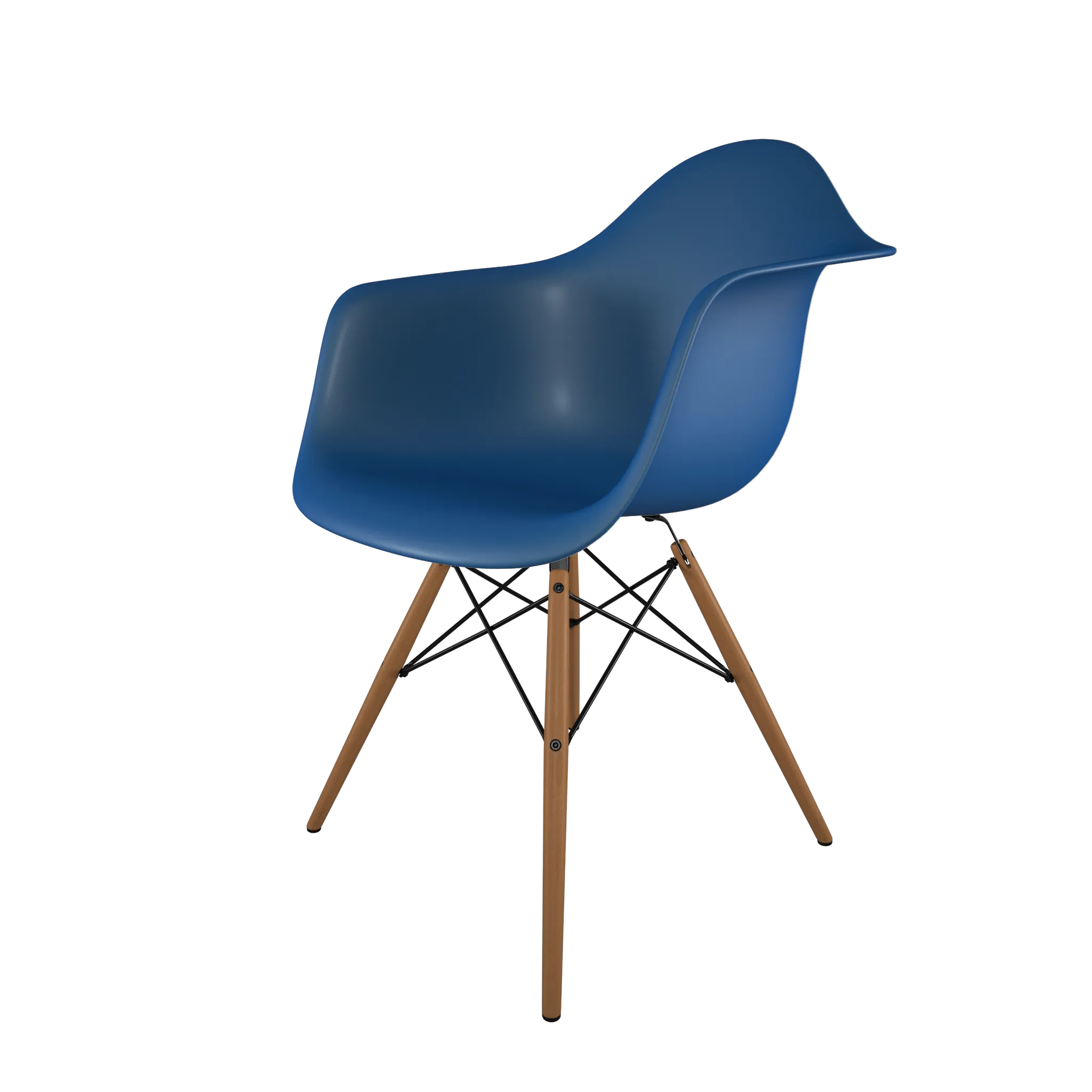 Mid-Century Casual Dining Chair Blue