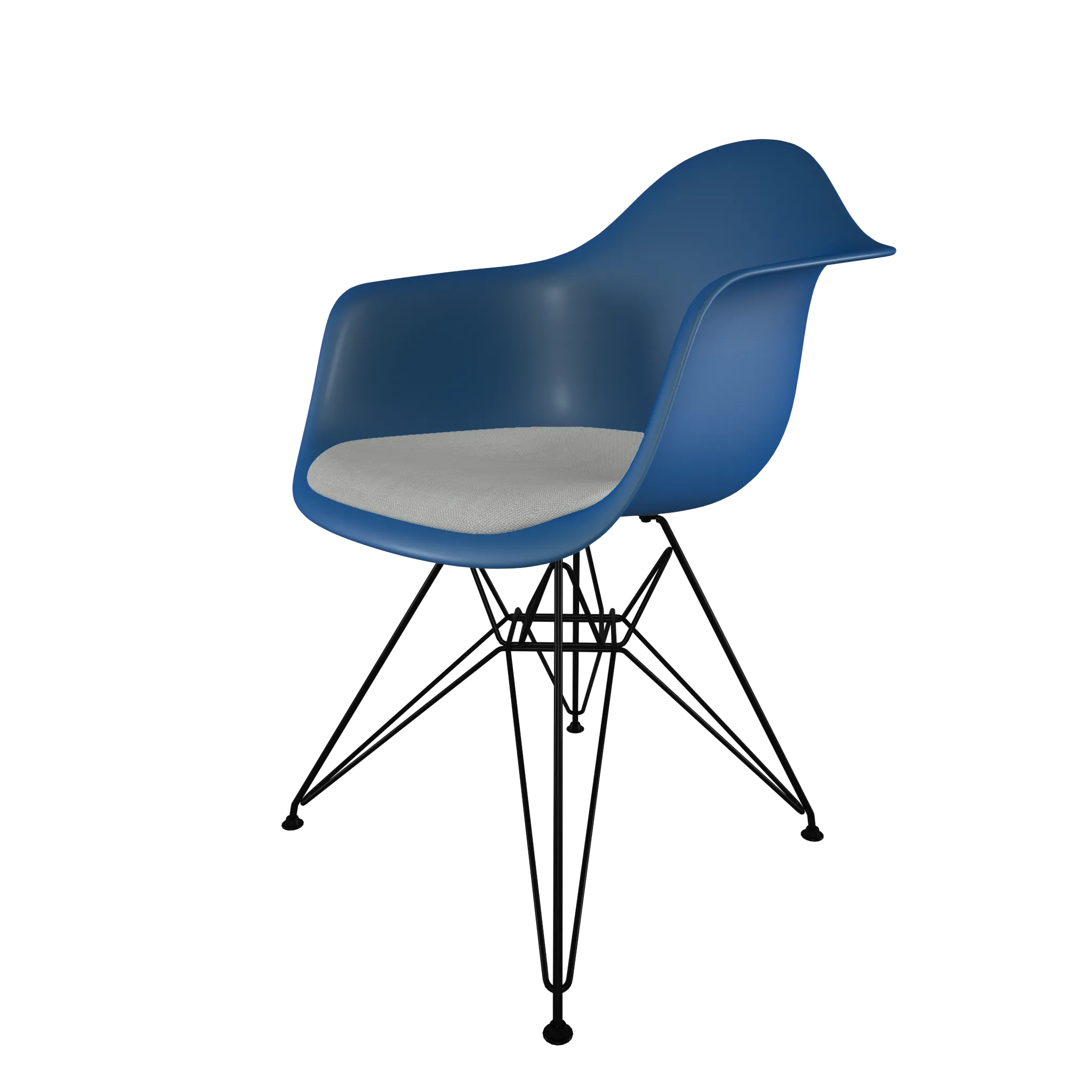 Mid-Century Casual Dining Chair Blue