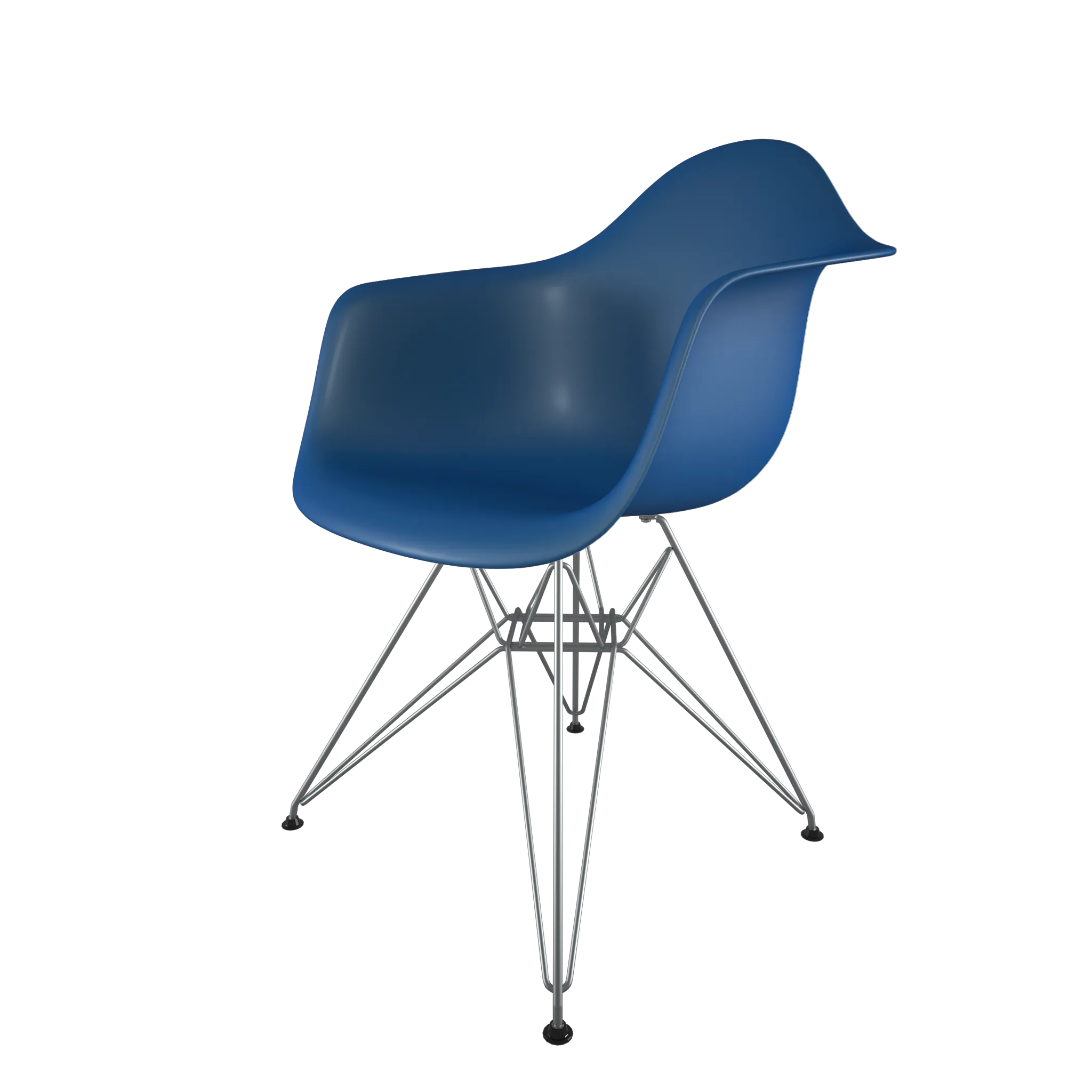 Mid-Century Casual Dining Chair Blue