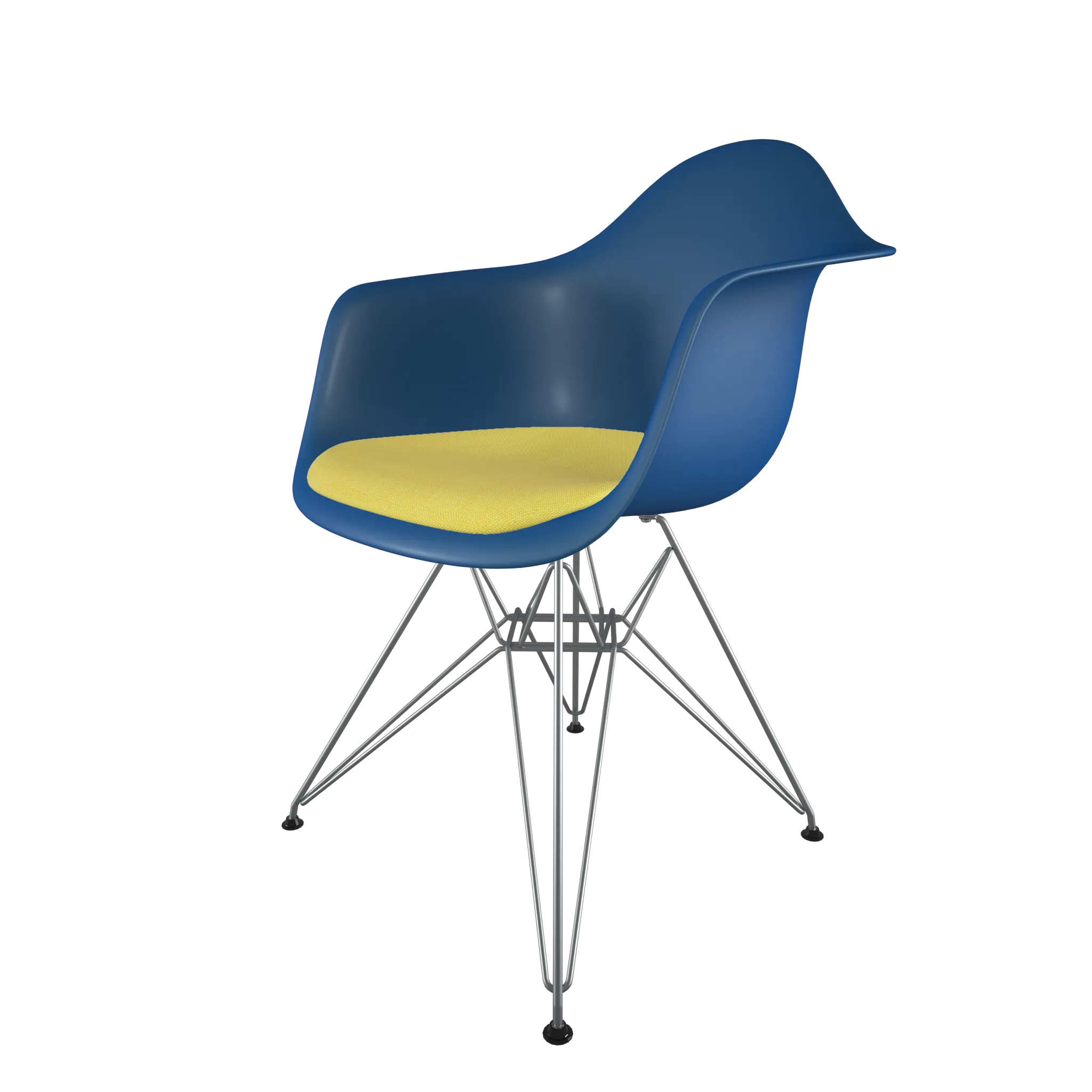 Mid-Century Casual Dining Chair Blue