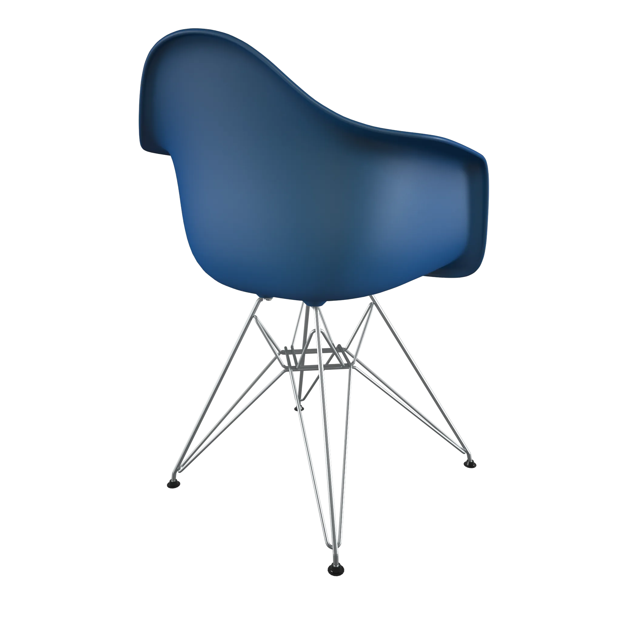 Mid-Century Casual Dining Chair Blue