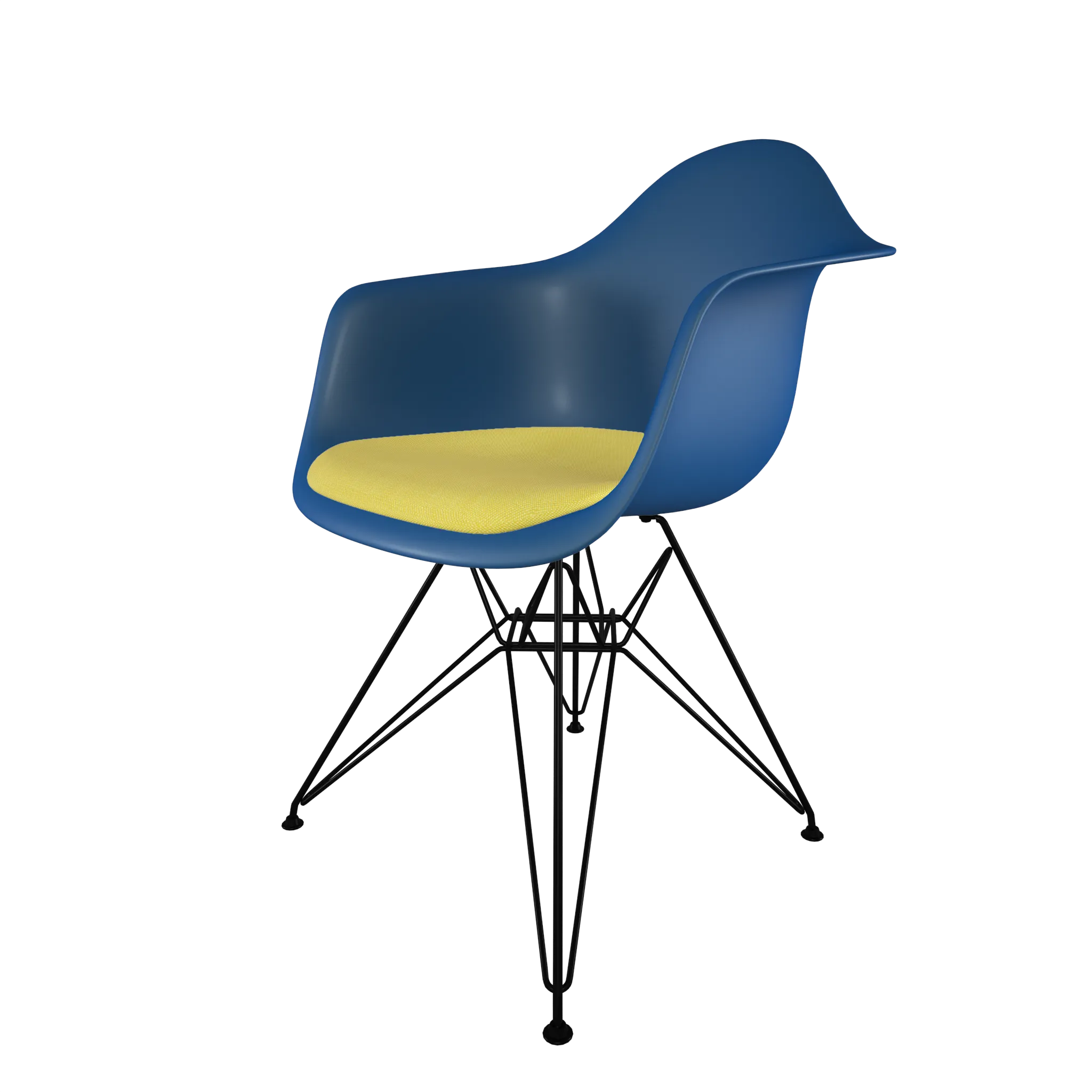 Mid-Century Casual Dining Chair Blue