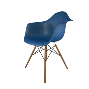 Mid-Century Casual Dining Chair Blue