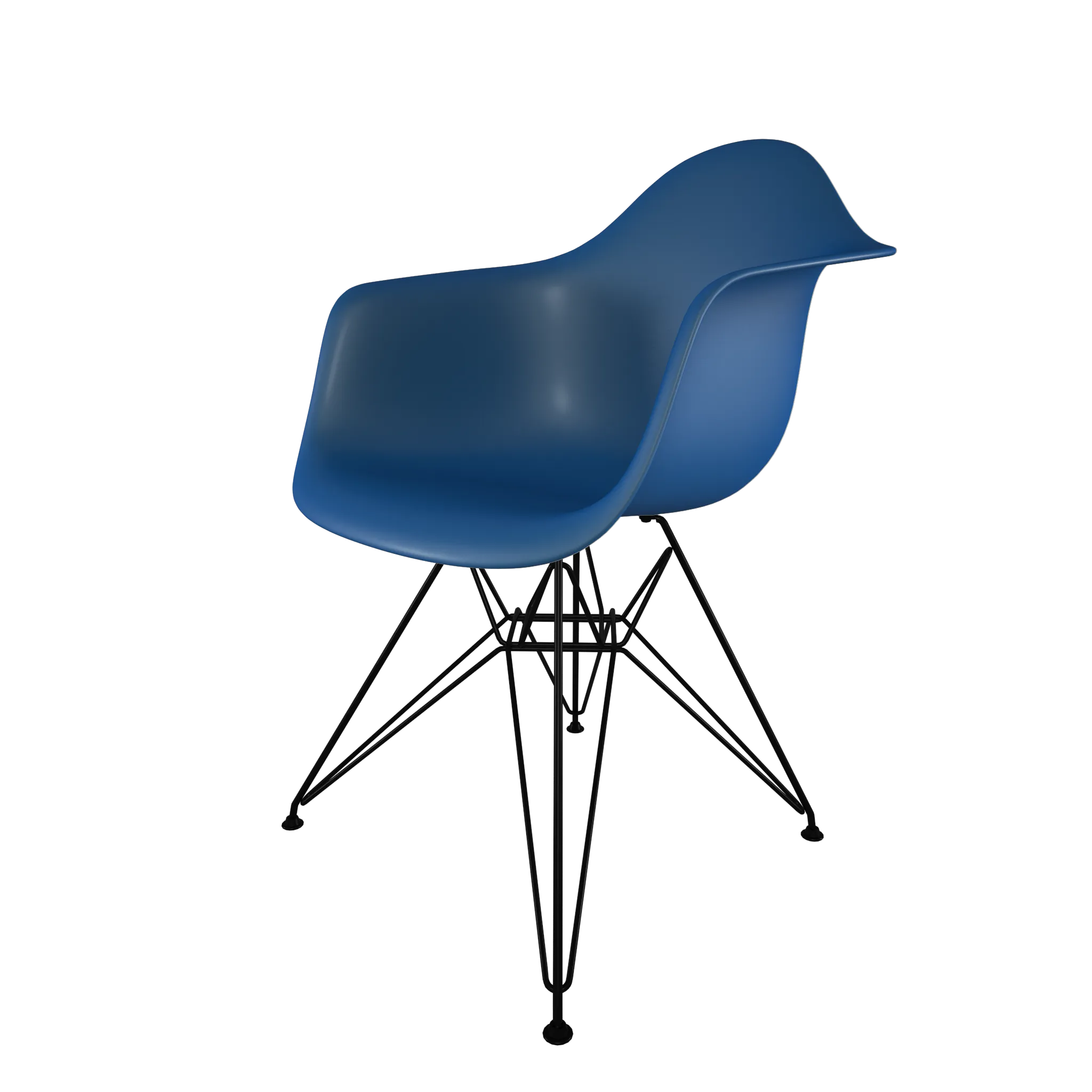 Mid-Century Casual Dining Chair Blue