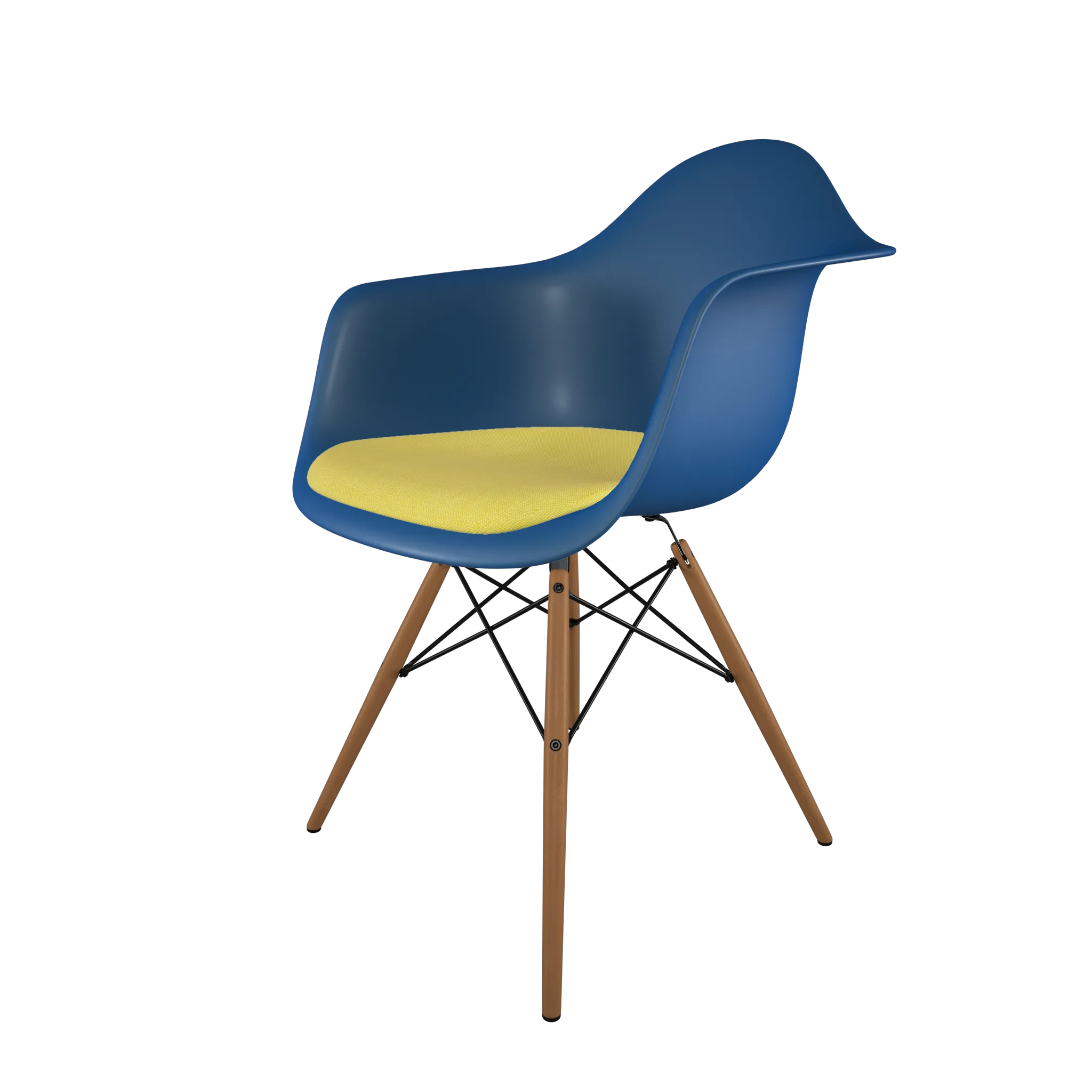 Mid-Century Casual Dining Chair Blue